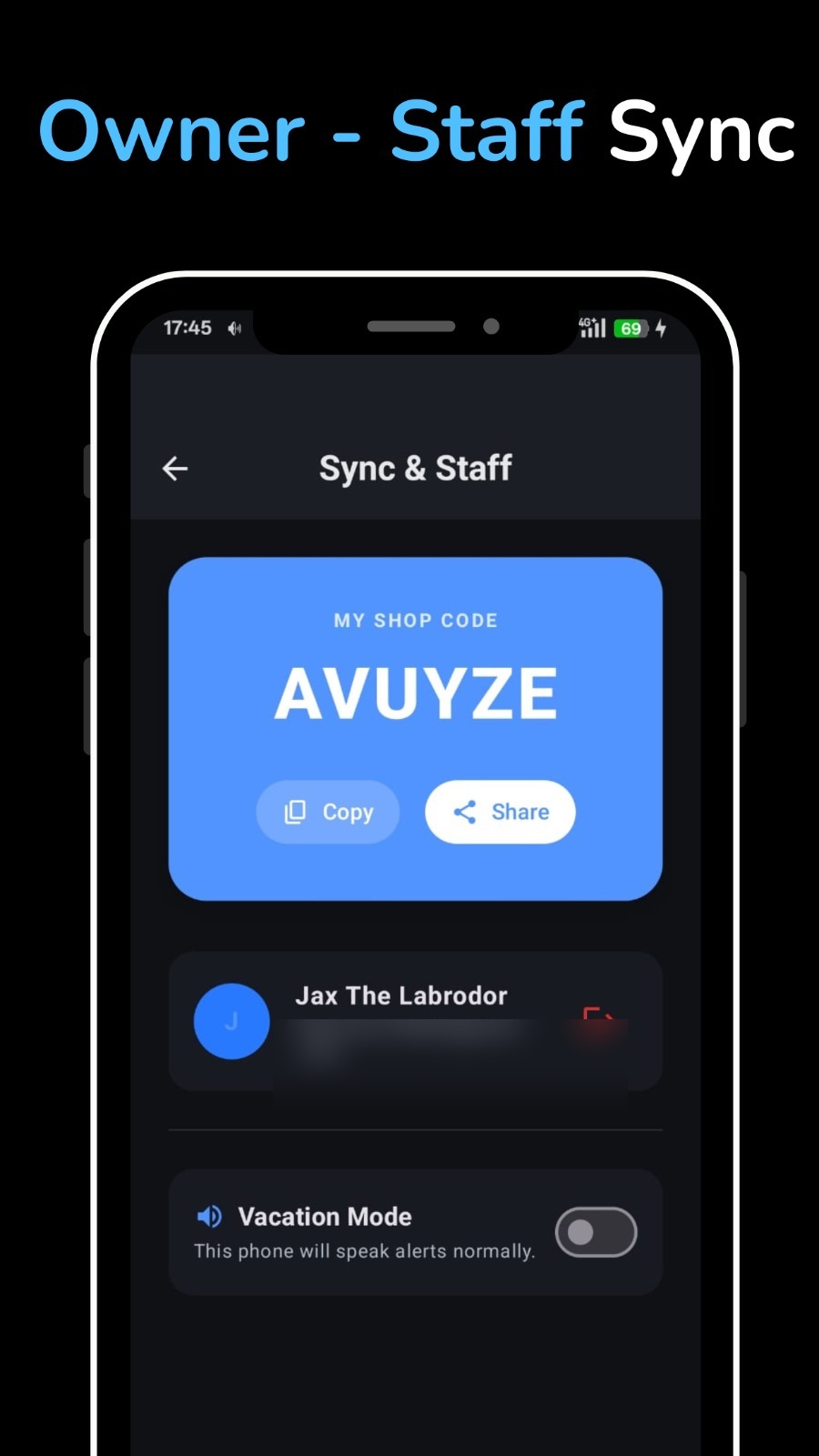 Owner - Staff Sync screenshot