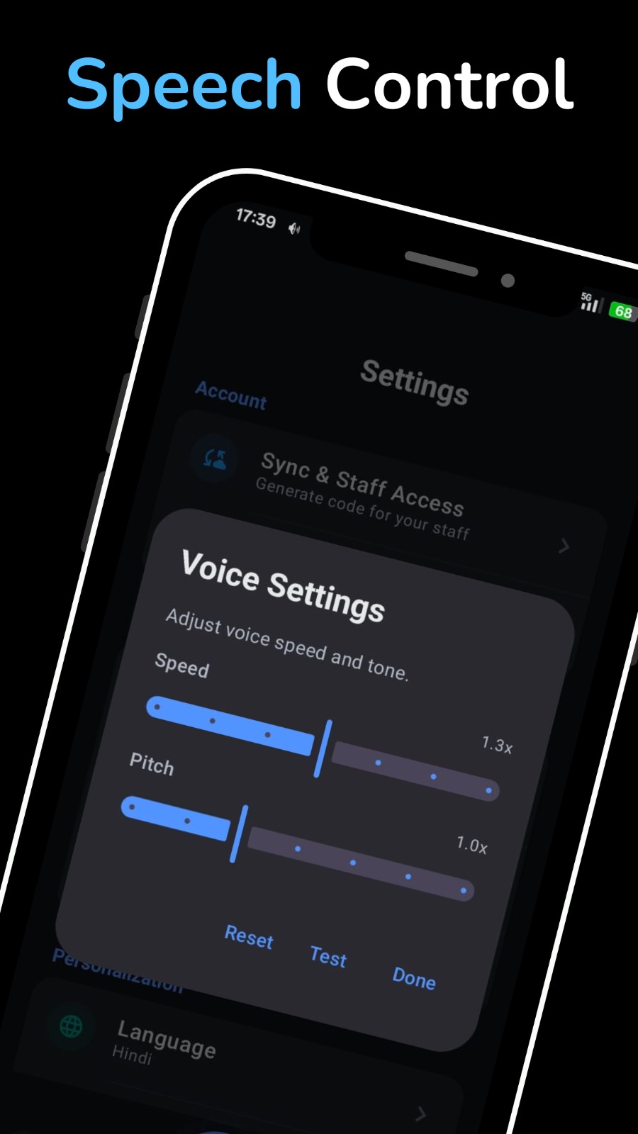 Speech Control screenshot